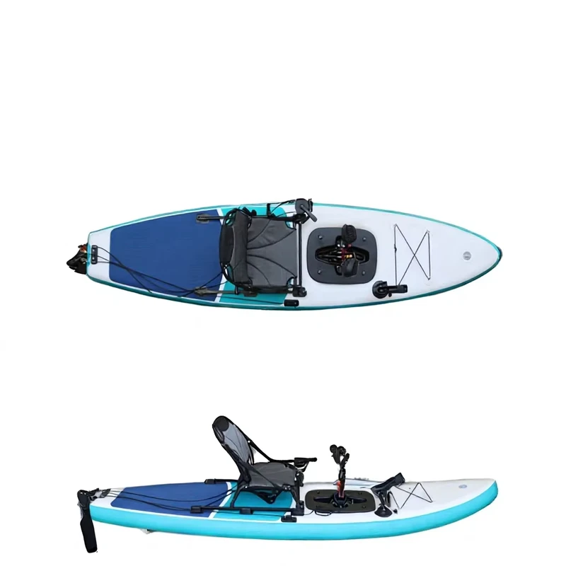Freizeitfischen Pedalboot Aufblasbares Paddleboard Pedaltyp 1 Person Umweltfreundliches PVC