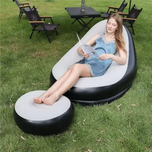 Leisure Inflatable Lounge Chair Camping Air Sofa Set With Pump Inflatable Movie Chair Outdoor Furniture