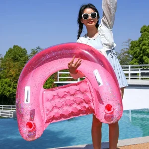 Kursi Terapung Gaya Hammock Inflatable untuk Kolam Renang untuk Dewasa dan Anak-anak