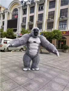 Lifelike Plush Gorilla Inflatable Costume, Giant Mascot for Parade, Party & Stage Performance