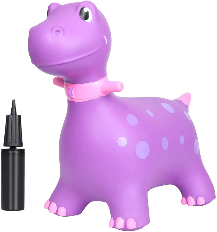 Leuchtendes Dinosaurier-Hüpfpferd mit Pumpe aufblasbares Springpferd für Kinder