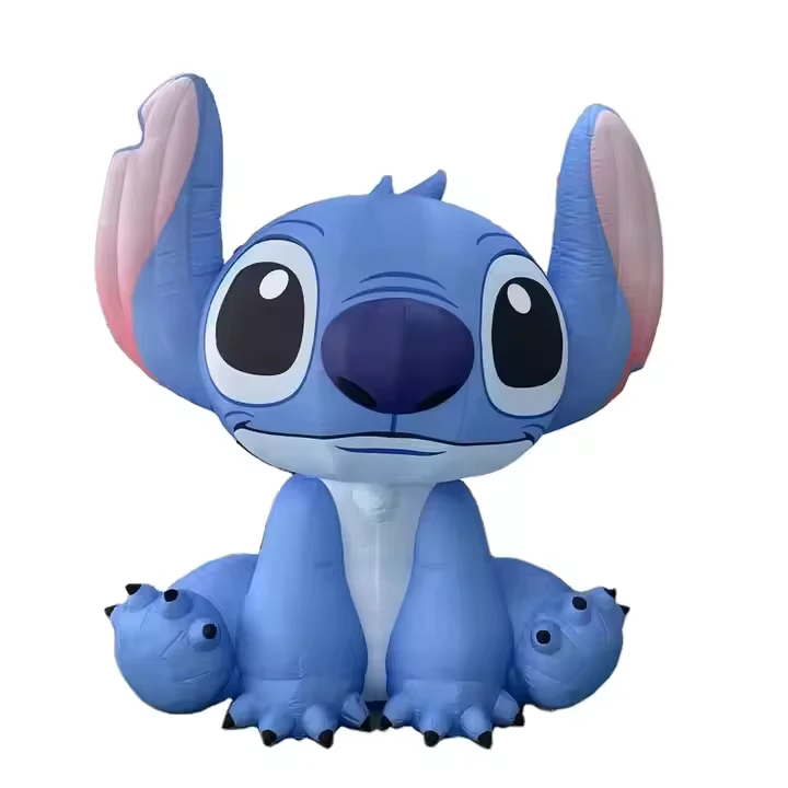 Mascotte gonfiabile gigante Stitch, modello di cartone animato gonfiabile per decorazioni per feste