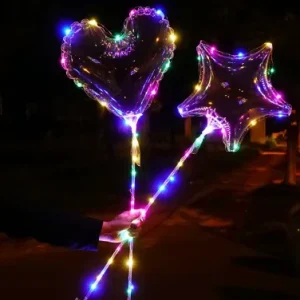 Light up PVC Led Bobo Balloon Heart Star Dinosaur Round Shapes for Birthday Wedding Party Decoration or Toys Gifts