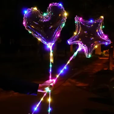 光る PVC LED ボボバルーン ハート 星 恐竜 丸型 誕生日 結婚式 パーティー装飾またはおもちゃ ギフト