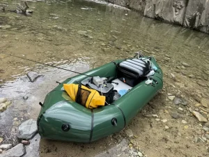 Lightweight 254cm 840d TPU Inflatable Stable Fishing White Water River Packraft Whitewater Kayak Canoe Ultralight Boat