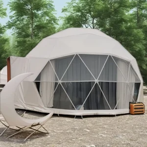 Tienda familiar ligera para camping al aire libre, fácil de montar, refugio inflable de lona con bomba, una habitación para glamping