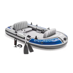 Lightweight Folding 4 Person Inflatable Fishing Raft Kayak Boat PVC Outdoor Drifting Fishing Boat for Family Water Entertainment