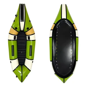 Leichtes aufblasbares TPU Packraft für 1 Person Wildwasser selbstentleerend Packraft mit verstellbarem Sitz