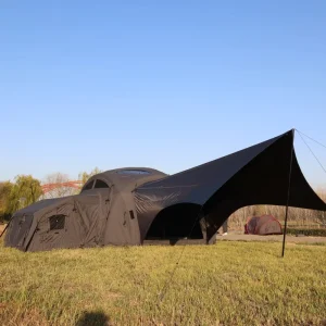 Lightweight Portable Flat Dome Inflatable Tent for Backpacking Trekking UV Resistant Windproof Single Layer