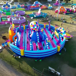 LilyToys Inflatable Bouncy Castle Adult PVC Inflatable Amusement Park Jumping Obstacle Course