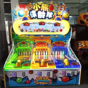 Máquina de Redenção Little Bear: Console de Arcade Interativo para Crianças com Luz LED, Jogos Operados por Moeda