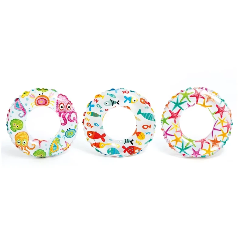Anillos de natación inflables para bebés de 51 cm con estampado animado para mujeres
