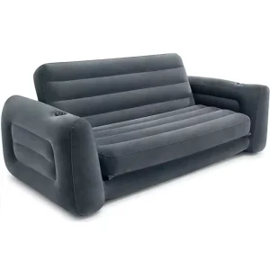 Living Room Sofa Bed 2 in 1 Valve Air Furniture PVC Flocking Foldable Inflatable Sofa Chair Modern Style Sofa