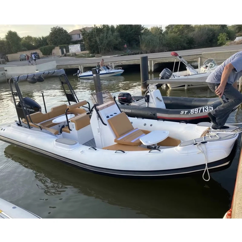 Liya 22ft Rigid Inflatable Boat Rib 660 Rigid Inflatable Dinghy Opblaasbare Boot Met Motor