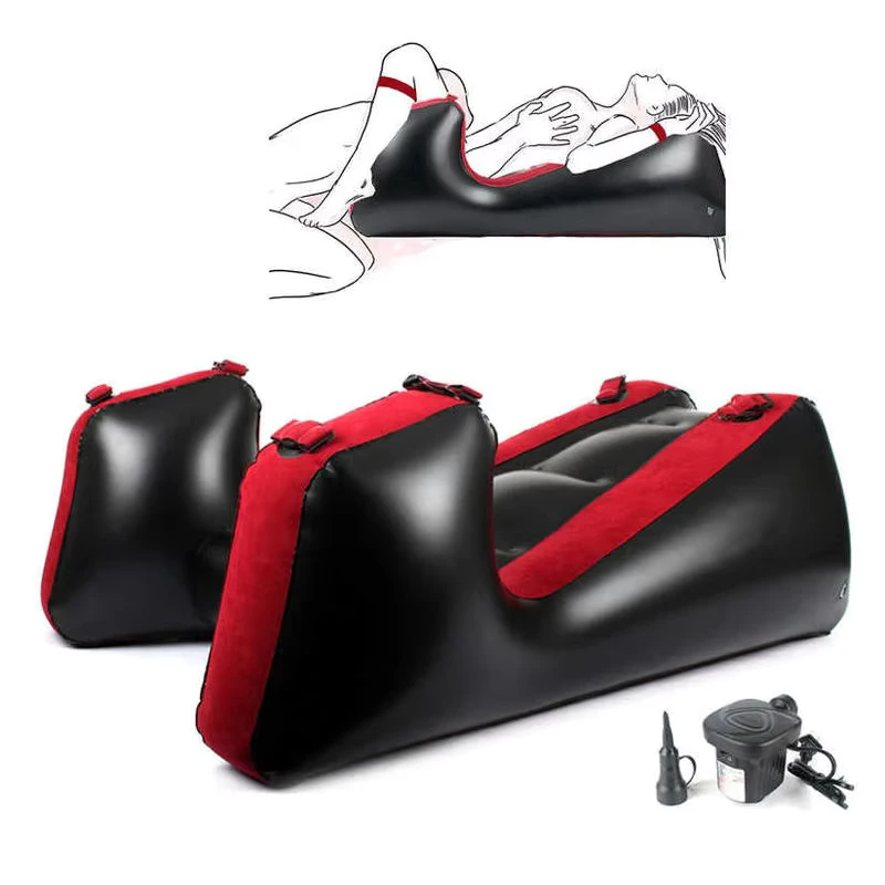 Sofá Inflable Love Gadget de PVC, Mueble, Cojín y Rampas para Soporte de Posiciones Sexuales, Juguete Sexual para Mujeres, Caja de Marca OEM