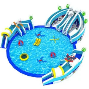 Low Maintenance PVC Inflatable Water Slide Large Size Outdoor Pool Playground for Adults Backyard Party Water Park Use