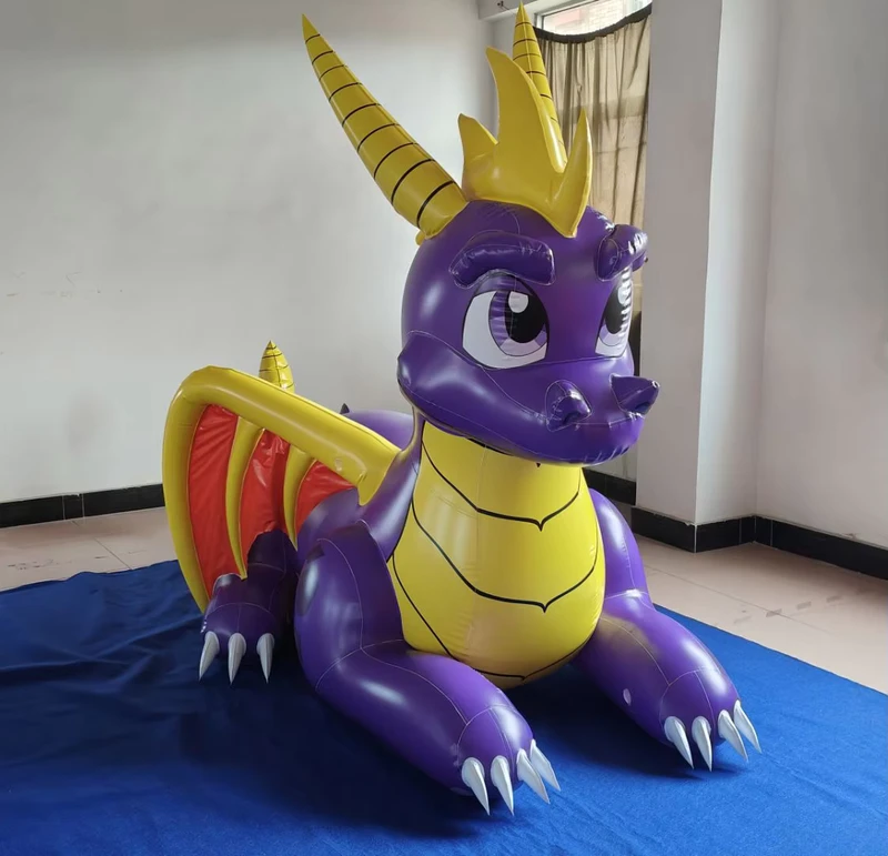 Brinquedos Infláveis Personalizados de Dragão Roxo de PVC a Baixo Preço e Alta Qualidade para Eventos de Festa de Adultos