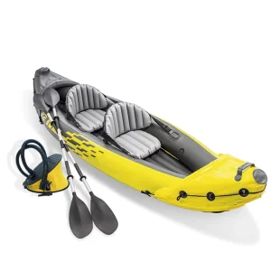 Kayak Gonfiabile per Pesca con Esche, Barca in PVC da 3.1-4m, Doppio Pagaio, Garanzia di 1 Anno