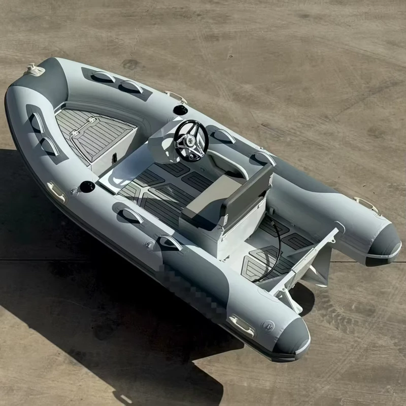 Gommone di lusso da 3,5m in PVC Hypalon 350, scafo in alluminio, gommone da pesca con motore fuoribordo, materiale scafo EVA