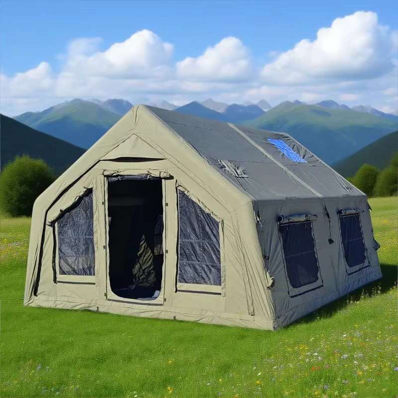 Luxus aufblasbares Hauszelt Aufblasbares abnehmbares Pavillonzelt mit UV-geschützter Beschichtung 17,28 qm großer Raum für Hauspartys im Freien