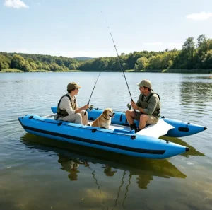 Kapal Catamaran Listrik Mewah, Perahu Inflatable untuk Pesta Keluarga, Ponton Terapung untuk Laut dan Danau, Yacht Inflatable