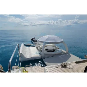 Plateforme de yacht flottante de luxe, dock de bateau gonflable en vinyle, plateforme aquatique, capacité de 1000 kg