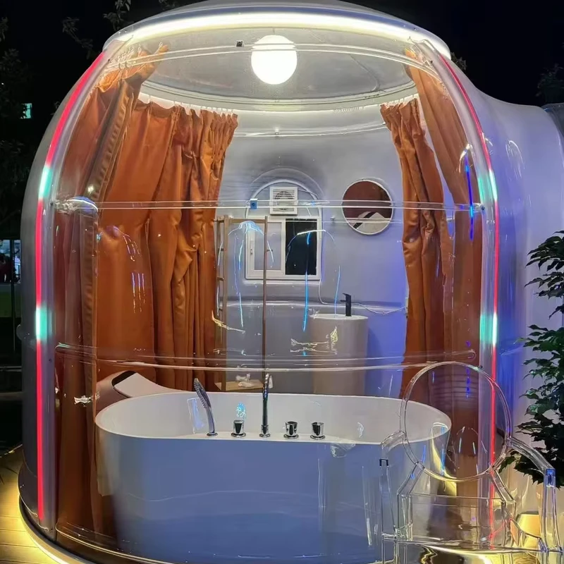 Tenda de Luxo Dobrável para Exterior - Casas Bolha - Tiny House - Tenda Inflável de Transparência - Glamping