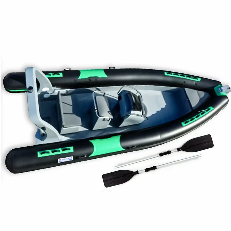 Perahu Memancing RIB Inflatable Mewah dengan Badan Kaku Fiberglass Dinghy OEM Pabrik dengan Sertifikat CE