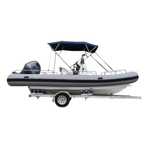 Luxury Model 5.8m Fiberglass Hull Inflatable Rib Boat