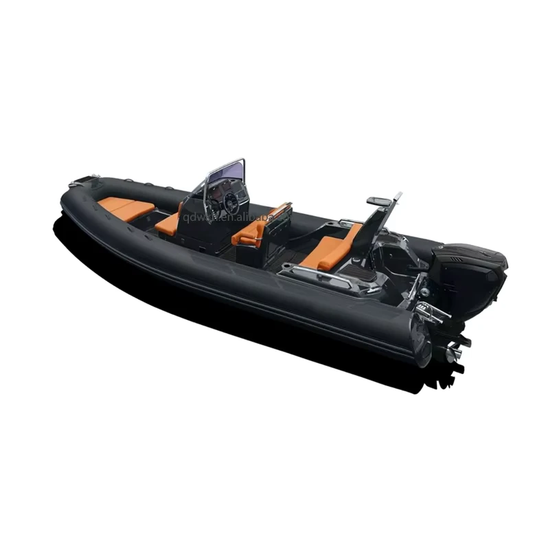 Kapal RIB 580 Sport Aluminium 19ft Inflatable PVC Hypalon Mewah dengan Mesin Outboard untuk Memancing