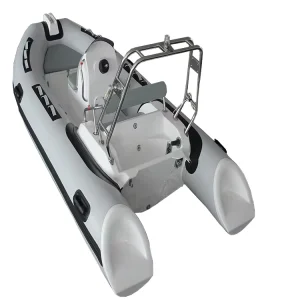 Luxury RIB 390 PVC Hypalon Fiberglass Rigid Hull High speed Inflatable Rib Boat 6 Person Capacity for Water Entertainment