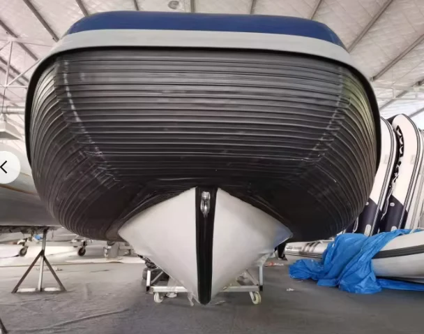 Yate RIB de lujo de 430 cm, bote inflable de casco rígido de fibra de vidrio con certificado CE