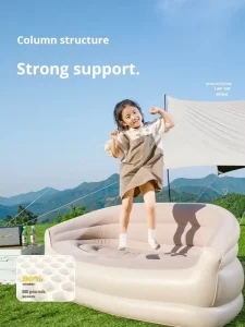 Luxuriöse Liege-Sitzgruppe aus faltbarem PVC Aufblasbares Sofa Set Tragbares Outdoor-Möbel Mit integriertem Luftpumpen Automatische Inflation