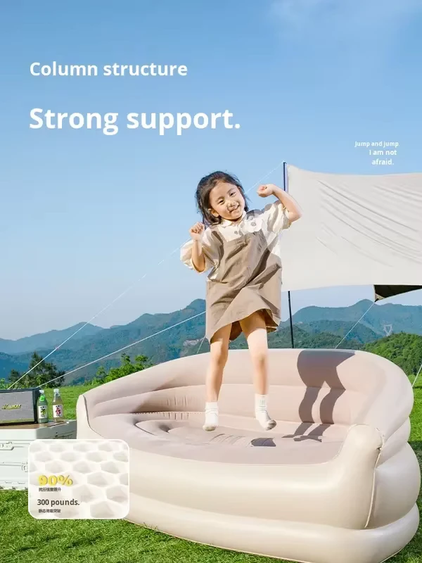 Luxuriöse Liege-Sitzgruppe aus faltbarem PVC Aufblasbares Sofa Set Tragbares Outdoor-Möbel Mit integriertem Luftpumpen Automatische Inflation
