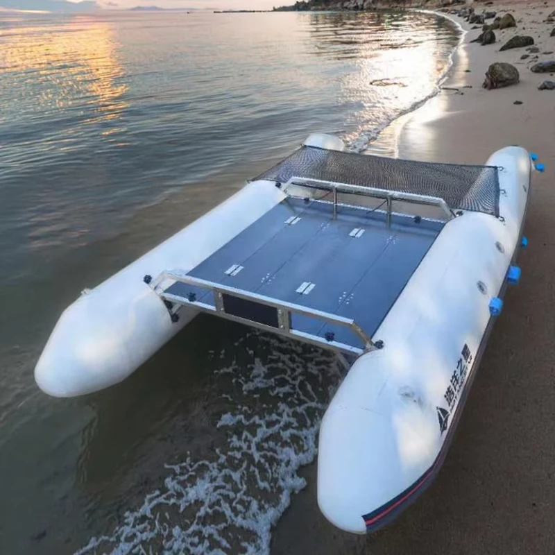 Luxury Stable Inflatable Aluminum Surfing Catamaran Sport Yacht for 1 Person Drifting
