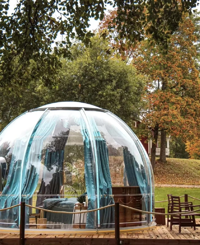 Tentes de fête de Noël en plein air, igloo transparent, tente gazebo pliable à vendre