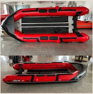M Hull Flood Prevention Rescue Inflatable Rubber Boat Triangle Curved Bow With Fuel Tank Rapid Current Rescue Dinghy