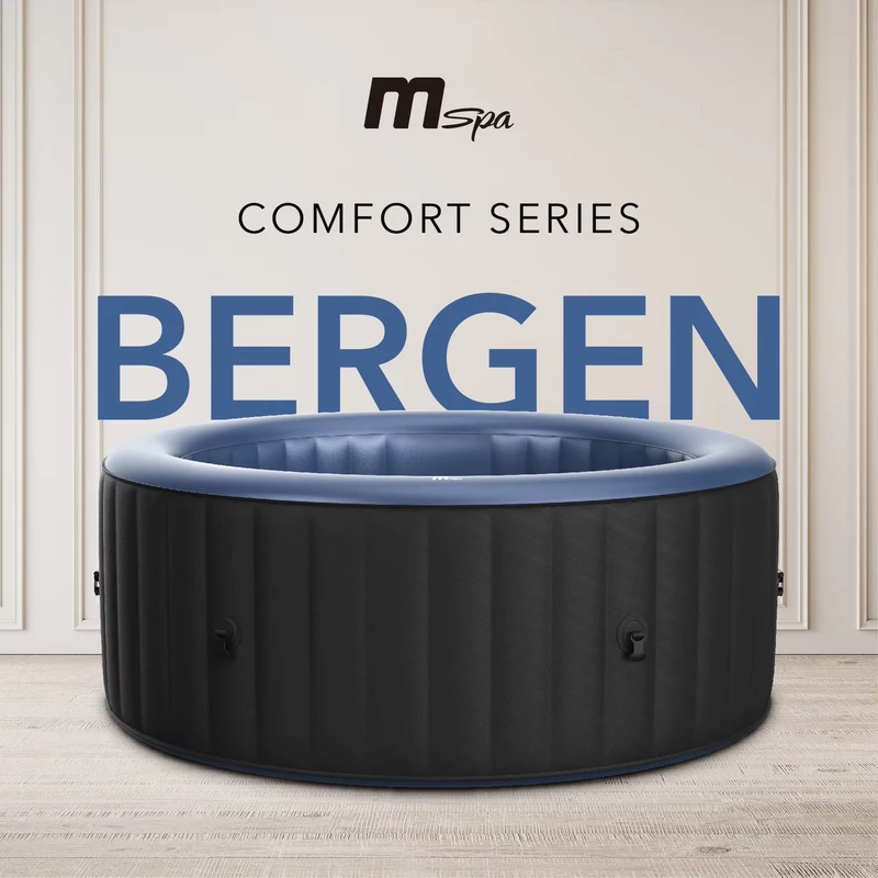 MSPA Bergen opblaasbare hot tub voor 8 personen met antislip bodem en veiligheidsslot