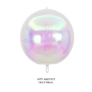 MTF Multicolored 18inch 4D Round Shape Foil Globes Party Decoration Helium Inflatable Circle Sphere Balloon