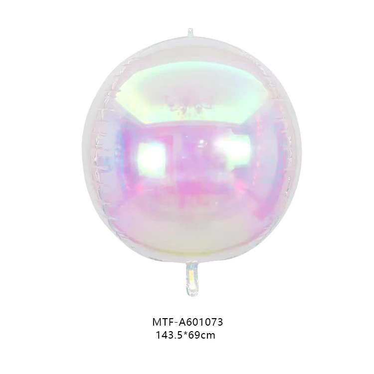 MTF Multicolored 18inch 4D Round Shape Foil Globes Party Decoration Helium Inflatable Circle Sphere Balloon
