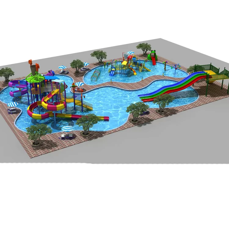 Maak een waterpark, waterparkontwerp, ideeën voor waterparken, waterglijbaan