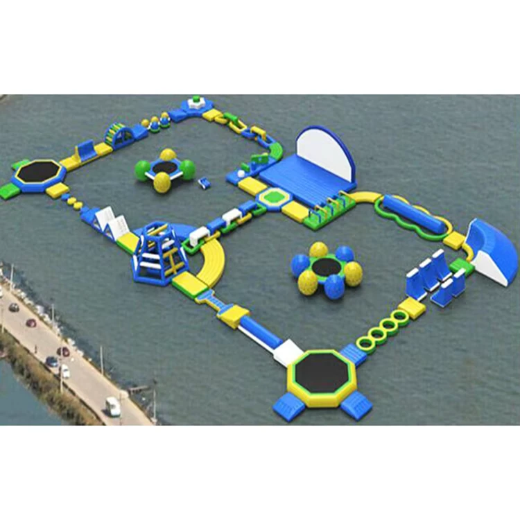 Fabricación de parque acuático inflable, curso de obstáculos inflable para parque acuático