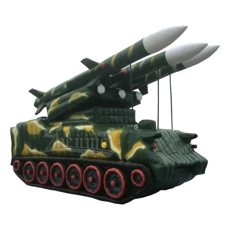Hersteller Luftballon Modell Rakete Tank Aufblasbares Ziel Tank 6m (20ft) Anpassbar Hochwertiger Oxford-Stoff PVC Cartoon