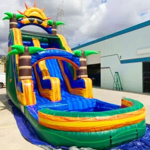Manufacturer Bounce House Water Inflatable Slides Water Slide Pool Inflatable Slide Pool