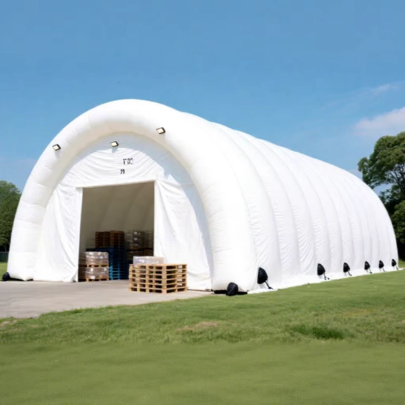 Manufacturer Custom Inflatable Dome Tunnel Tent Storage Warehouse Building Structure Waterproof Windproof Customizable Size