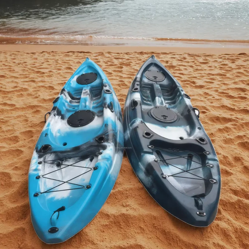 Caiaque e Barco Inflável de Plástico de 4m do Fabricante com Casco em HDPE e Acessório de Remo para Caiaque, Canoagem e Desportos Aquáticos