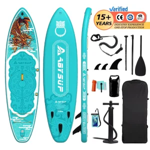 Paddle Board Gonfiabile per Produttori, 11ft SUP, Stand Up Paddleboard, Drop Stitch ISUP con Pompa e Borsa per Remi per Tutti i Livelli