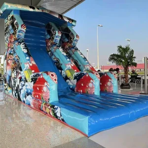 Marine Life Design Dry Water Slide for Commercial Use 9x4m Ocean Theme for Adults Kids Inflatable Water Slide
