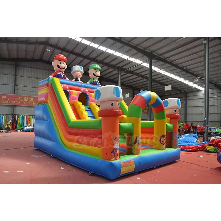 Rumah Loncatan Mario Bros, Seluncuran Loncatan Inflatable, Kastil Loncatan Super Mario, Taman Permainan, Taman Hiburan