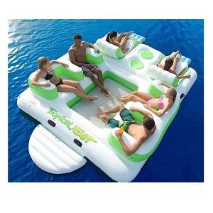 Aufblasbares Sofa für 6 Personen, See, Fluss, Sitzdock, Wasserliege, Floß, Aufblasbare schwimmende Insel